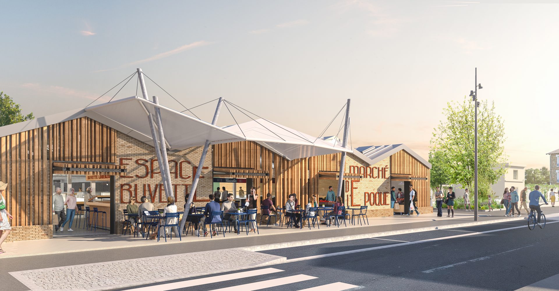 Vue du projet de réhabilitation du marché de l’Époque à Villemomble